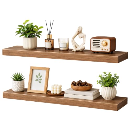 31.5" Floating Shelves for Wall (Walnut / 31.5 Inches)