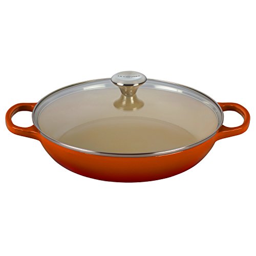 Enameled Cast Iron Casserole with Glass Lid (Flame)
