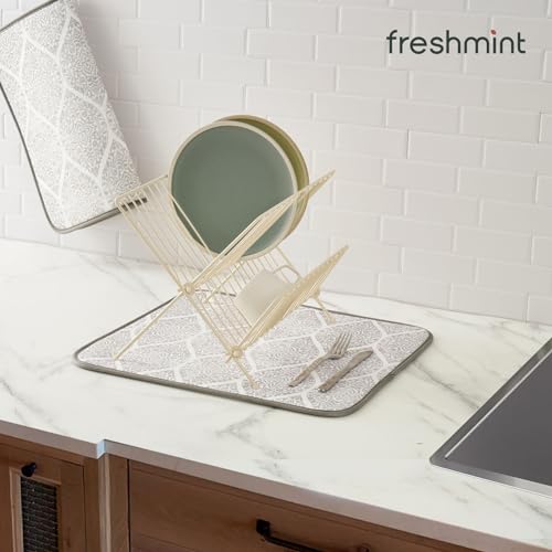 Dish Drying Mats 2 Pack (16''X18'' / Modern Medallion)