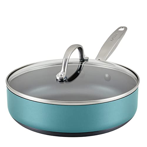 Achieve Hard Anodized Nonstick Sauté Pan with Lid (Saute Pan (3 Quart) / Teal)