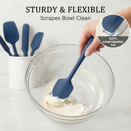 Silicone Spatula Set of 7 (PureDarkBlue)