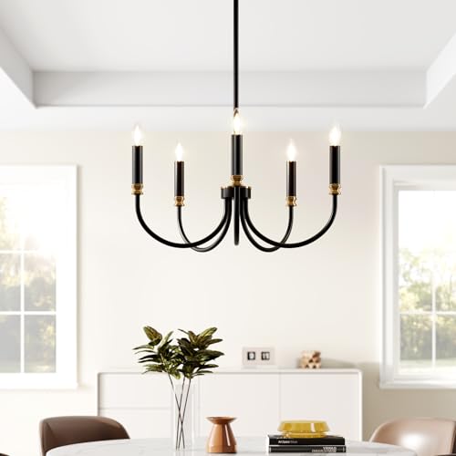 Modern Black Chandelier (Farmhouse Modern)