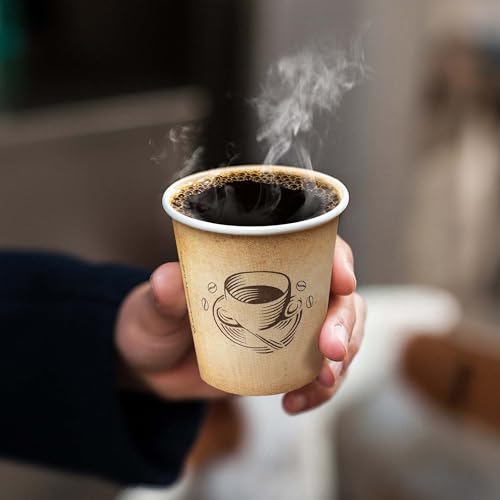 300 Pack 6 oz Small Coffee Cups Disposable Paper Espresso Cups (6OZ-300)