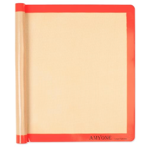 Silicone Baking Mat for Full Size Sheet Pan (Bright Orange / 24.5"L x 16.5"W)