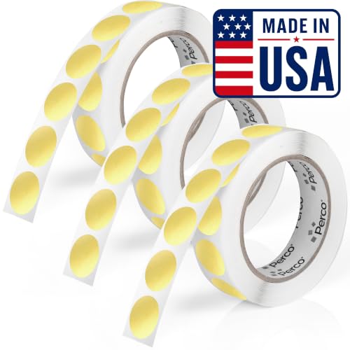 Metallic Gold Perforated Round Circle Dot Sticker 1 (Metallic Gold / 1 Inch)
