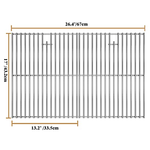 17 Inches Cooking Grates for Home Depot Nexgrill 720 (17"D x 26.4"W)