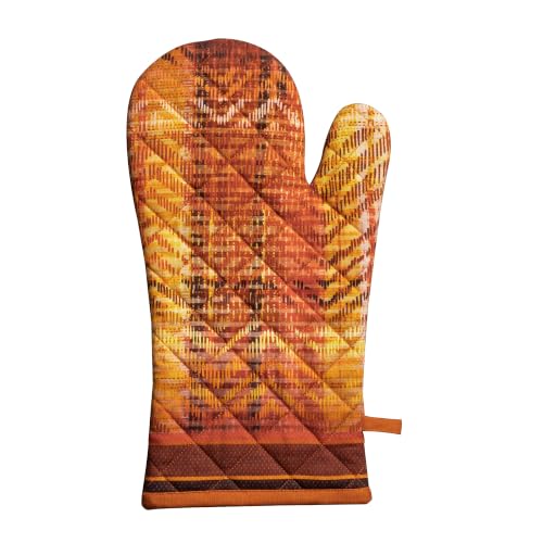 Maison d'Hermine Oven Gloves 100% Cotton Oven Mitt (061 - Thanksgiving Tartan / 7.5" x 13" (Oven Mitt))