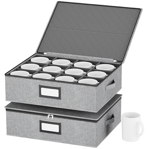 Mug Storage Box with Dividers