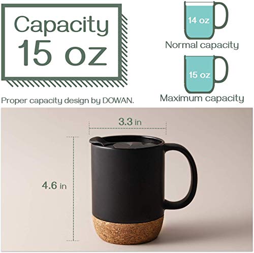 Coffee Mugs 15 oz Mug Set of 2 (Matte Grey / 15 fl oz (Set of 2))