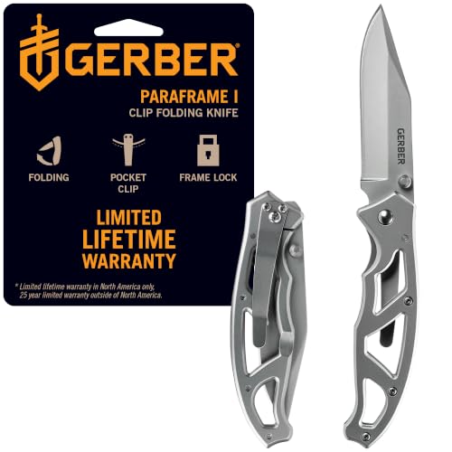 Gear Paraframe I EDC Folding Pocket Knife with Clip (3" / Paraframe I (Fine Edge - Stainless Steel))