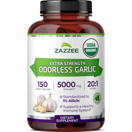 USDA Organic Odorless Garlic 20 (150 Count (Pack of 1))