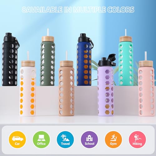 Glass Water Bottle (Bule / 32 Ounces)