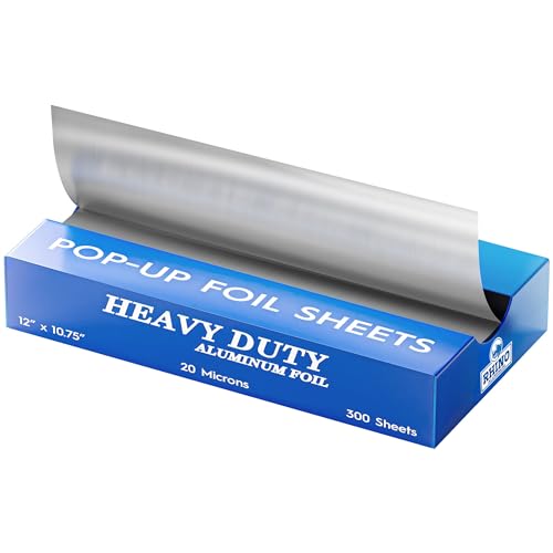 Precut Pop Up Heavy Duty Aluminum Foil Sheets (300 Count)