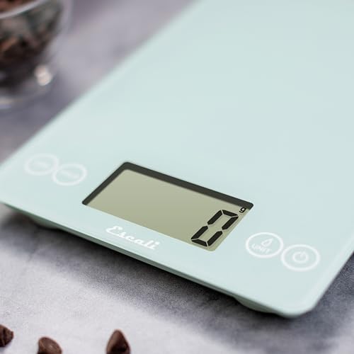 Arti Glass Food Scale Digital Countertop Kitchen (Teal / 9" x 6.5" x .75")