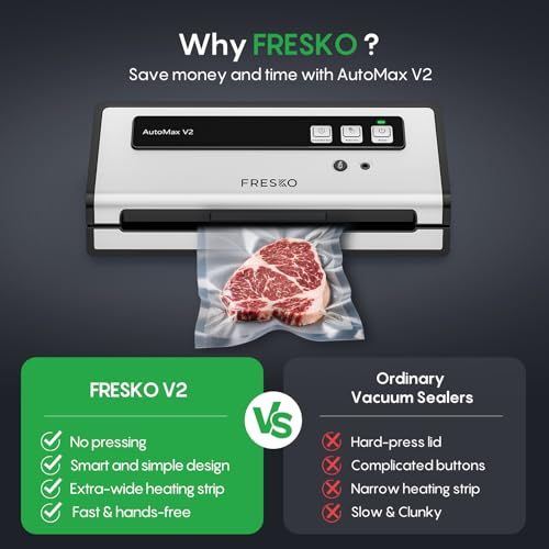 Vacuum Sealer Machine with Automatic Bag Detection (Silver Black / Large)
