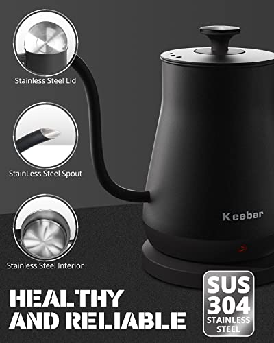 Electric Gooseneck Kettle (Black / 0.8 Quarts)