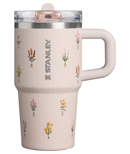 Quencher ProTour Flipstraw Tumbler (20 Ounces / Rose Quartz Bouquets)