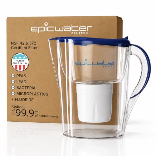 Pure Filter Pitchers for Drinking Water (Navy Blue XP)