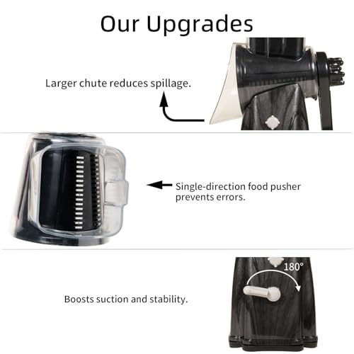 Upgrade Rotary Cheese Grater Shredder with Handle (016)