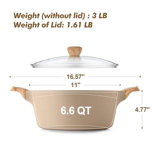 Ceramic Nonstick Pot (6.6 Quarts / Ceramic Taupe)