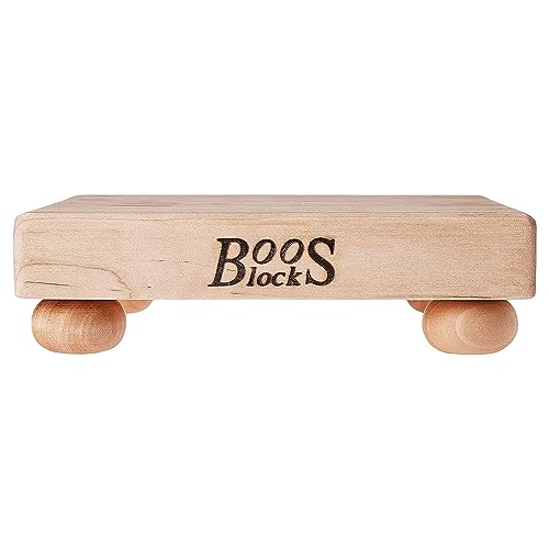 B Series Square Wooden Maple Cutting Board 9”x9” (9"L x 9"W / Maple with Wood Feet)