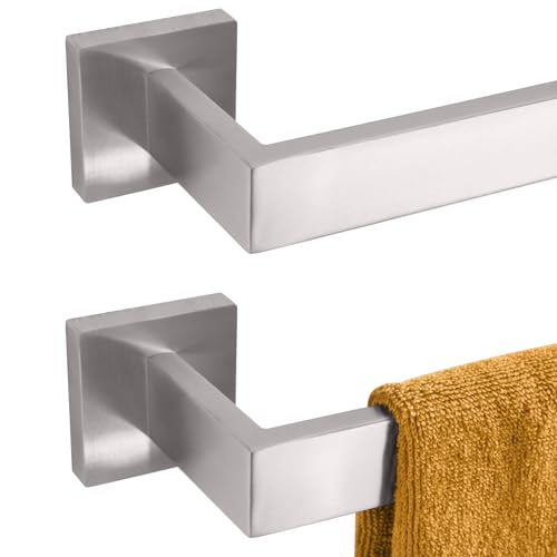 24 Inch Single Towel Bar (Brushed Steel / 24-Inch (2 Pack))