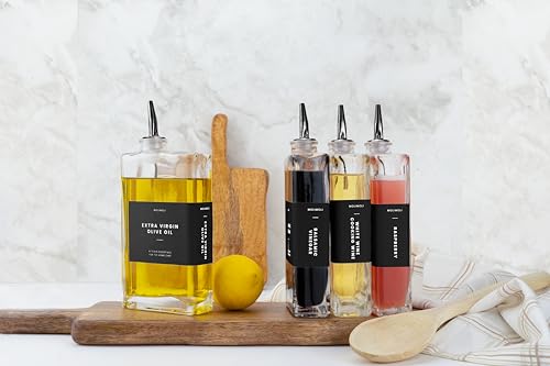 Pour Spout Made of Stainless Steel with Automatic Anti (Black-Thin / Thin_set of 4)