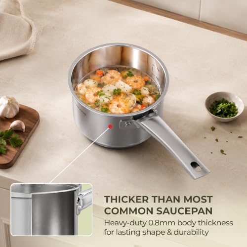 4 QT Stainless Steel Sauce Pan with Lid
