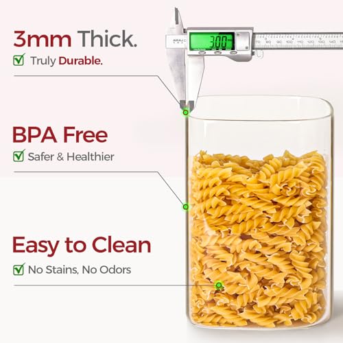 Glass Flour Containers with Lids 1 Gallon 2 Pack Pantry Organization (1gallon*2)