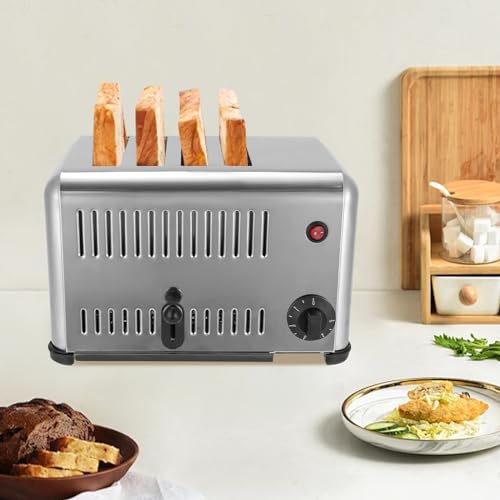 4 Slice Toaster with Wide Slots Commercial Toasters for Restaurant Pop