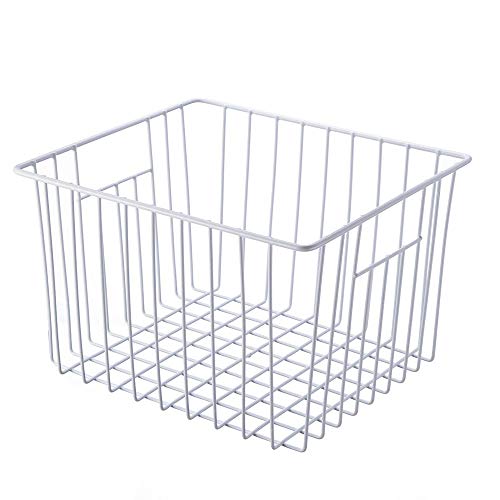 Fridge Freezer Baskets (White-2pack / 11''L X 10''W X 7''H)