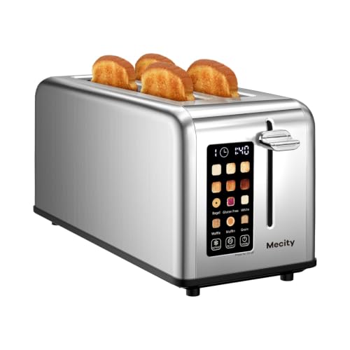 4 Slice Toaster Touch Screen 1.5" Long Slot