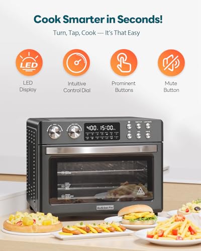 28QT Air Fryer Toaster Oven Combo (Sparkle Black)