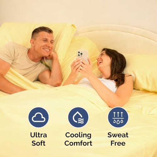 Flex Top Split Head King 4 Piece Sheet Set (29 - Yellow / Split Head/Flex Top)