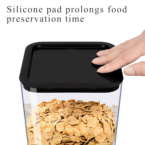 Cereal Dispenser Countertop (5L, Black, 2Pc / 5L)