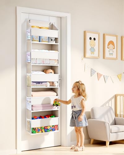 2 Pack 5 tier Over the Door Organizer Beige (Beige / 2 Pack-5 Tier)