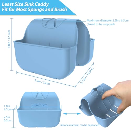 Sponge Holder for Kitchen Sink (Light Blue)