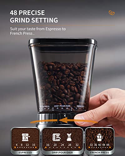 Conical Burr Coffee Bean Grinder (Silver)