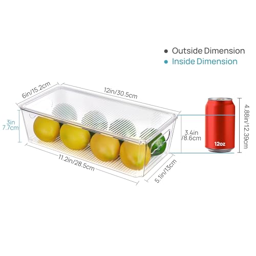 10pcs Clear Stackable Storage Bins with Lids (With Lid)