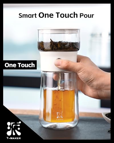 Modern Glass Infuser Pot (04-White / 9oz)