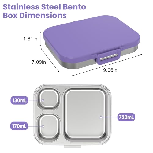 Stainless Steel Bento Lunch Box for Kids