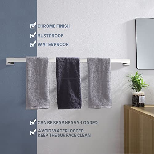 36 Inch Single Towel Bar (Polished Chrome / 36-Inch)