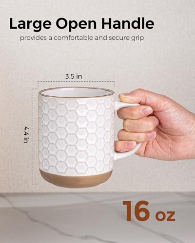 Coffee Mugs Set of 6 (Off-White / Set of 6 (16 Ounces))