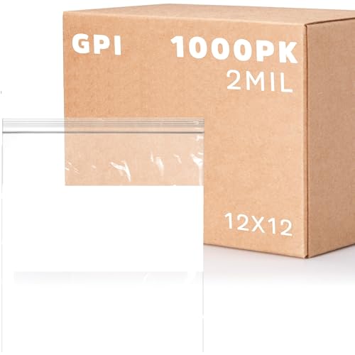 12" x 12" Large Zip Bags (1000 Count)