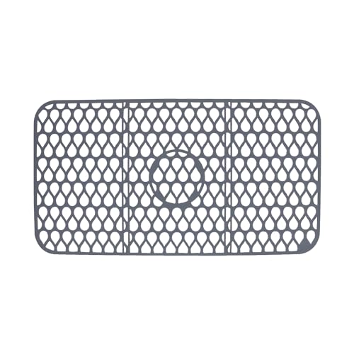 Sink Mat Sink Protectors for Kitchen Sink By Better Housewares Wok Stand Strong Adsorption And Skid Resistance PVC Free Silicone Sink Mat (26" x 14")