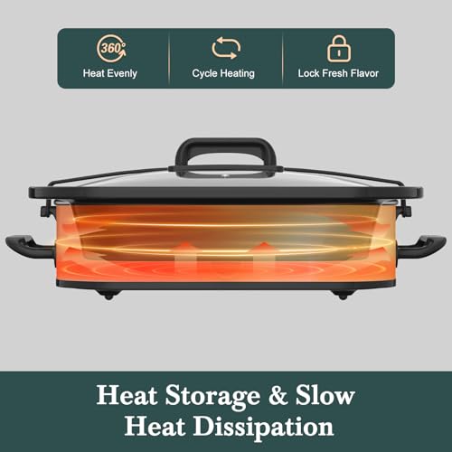 4 Quart Slow Cooker with Casserole Manual Warm Setting