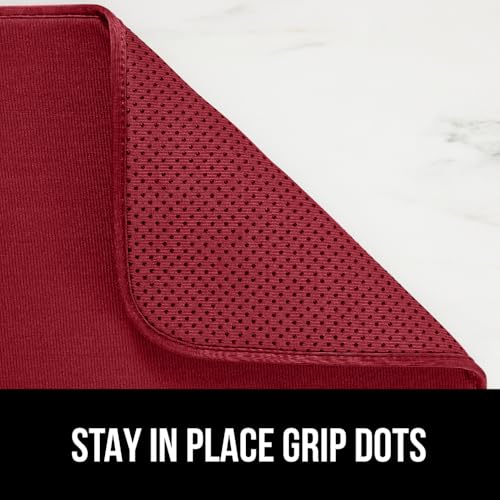 Ultra Absorbent Microfiber Dish Drying Mat (18" x 24" (2 Pack) / Microfiber / Red)