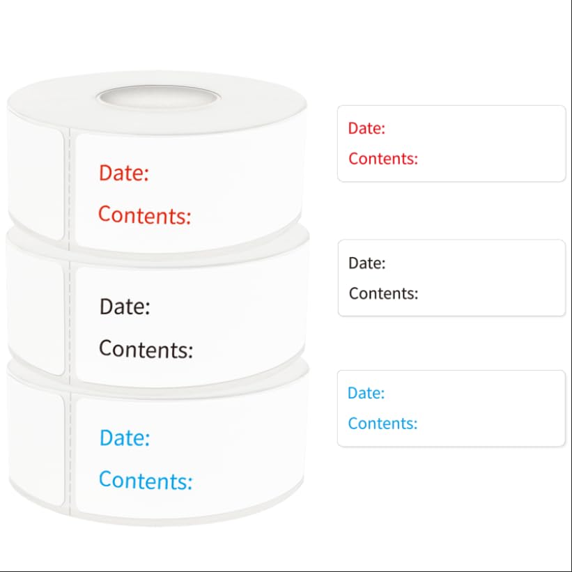 Removable Freezer Labels (3 Colors / 1×3 inch-3 rolls)