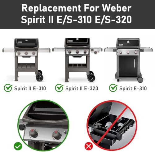 Flavorizer Bars for Weber Spirit 300 & GS4 II 300 Grill Parts (15.3"×2.6"×2.5" - 67046 Spirit 300)
