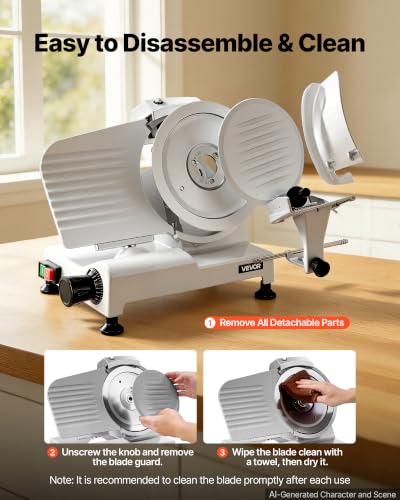 Commercial Meat Slicer 8.7" Electric Food Frozen Deli Slicers 300W (8.7 inch)